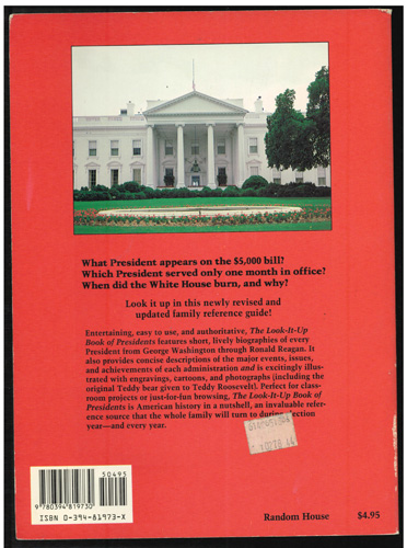 The Look-It-Up Book of Presidents 1988 Pic 2