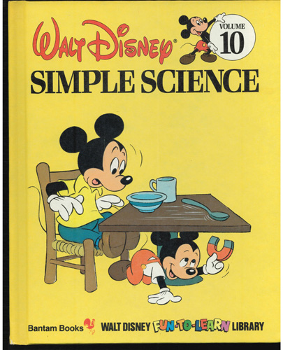 Lot of 2: Walt Disney FUN-TO-LEARN HBs SIMPLE SCIENCE ALL ABOUT YOU 1983 Pic 1