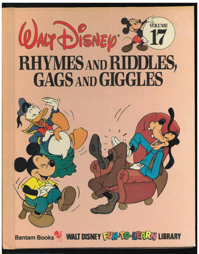 Lot of 2: Walt Disney FUN-TO-LEARN HBs WORDBOOK RHYMES RIDDLES GAGS GIGGLES 1983 Pic 2