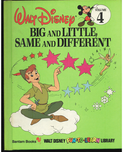 Lot of 2: Walt Disney FUN-TO-LEARN HBs BIG LITTLE SAME DIFFERENT ANIMAL BABIES 1983 Pic 1
