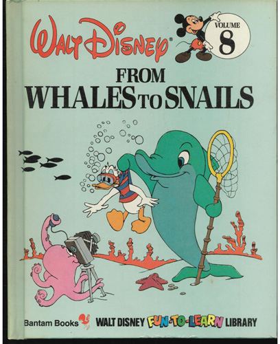 Lot of 2: Walt Disney FUN-TO-LEARN HBs WHALES SNAILS WONDERFUL EARTH 1983 Pic 1