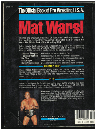 MAT WARS Official Book of Pro Wrestling 1985 Pic 2