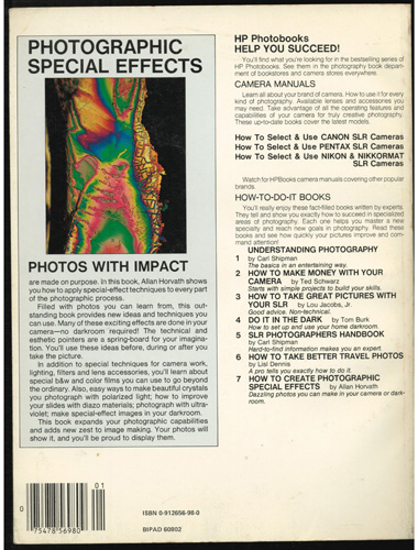 How To Create PHOTOGRAPHIC SPECIAL EFFECTS 1979 Pic 2