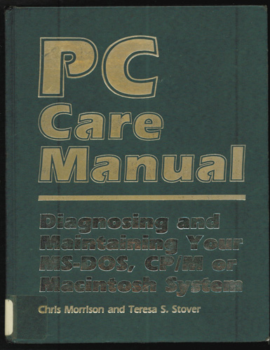 PC CARE Manual FIRST EDITION 1987 TAB HB