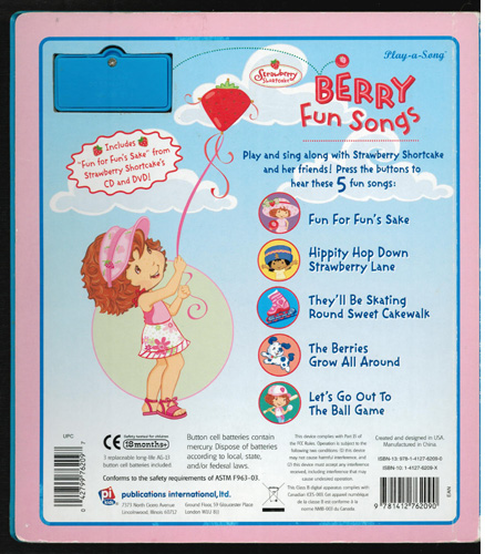 Strawberry Shortcake Berry Fun Songs Sound Book: Works Pic 2