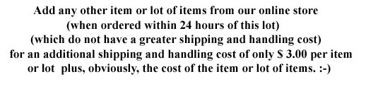 Additional Item S&H Cost