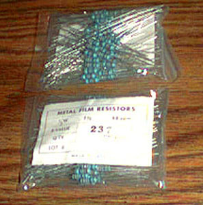Lot of 200: 1/2W 237 Ohm Metal Film Resistors Pic 1