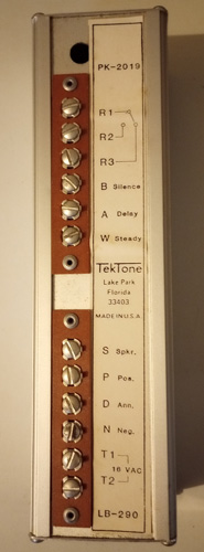 TekTone PK-2019 Annunciator Control Unit Pic 1