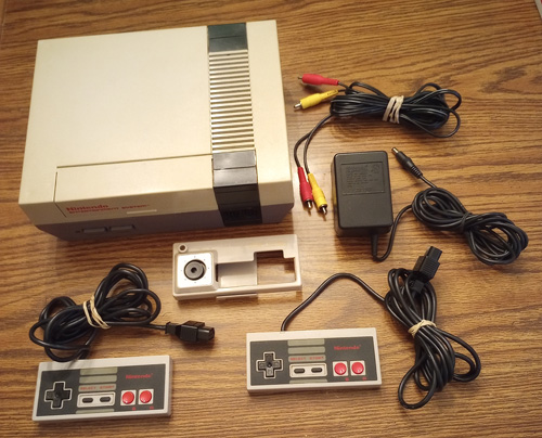 NES 8-bit Vintage Nintendo System with Cables Pic 1